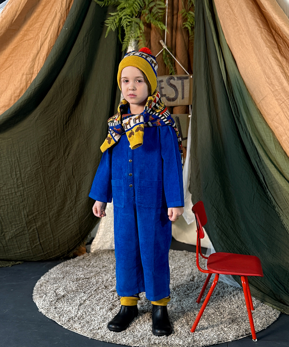 Cord Overalls - Electric Blue