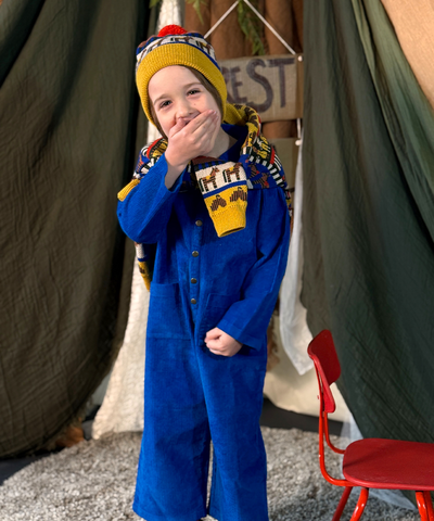 Cord Overalls - Electric Blue