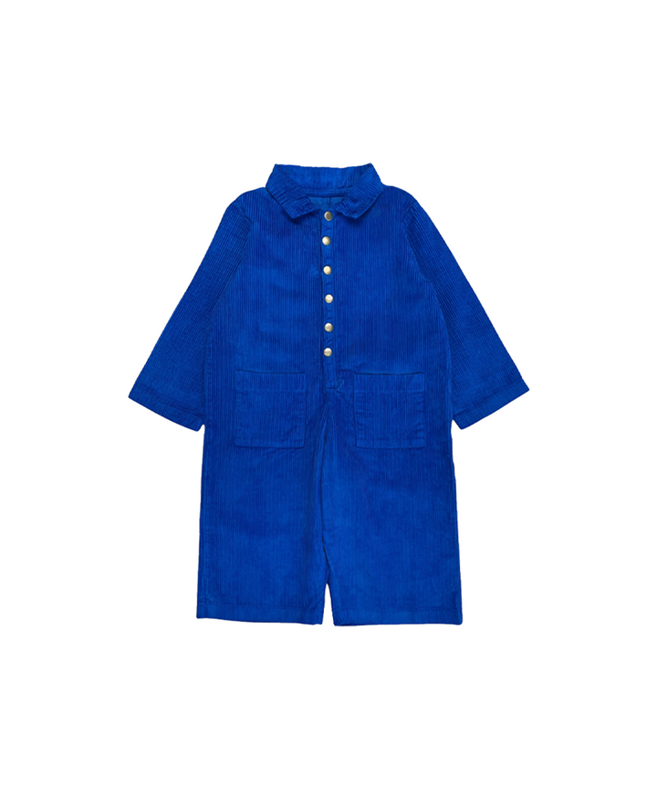 Cord Overalls - Electric Blue  - Organic Cotton