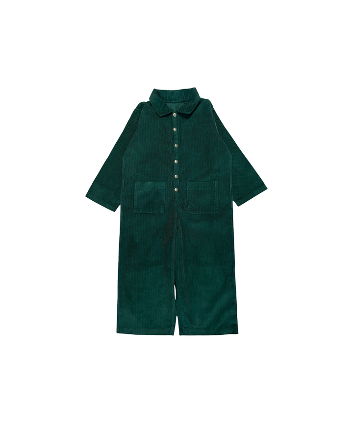 Cord Overalls - Emerald  - Organic Cotton
