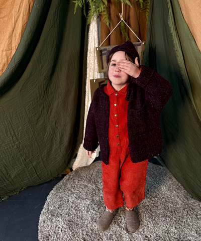 Cord Overalls - Vermillion