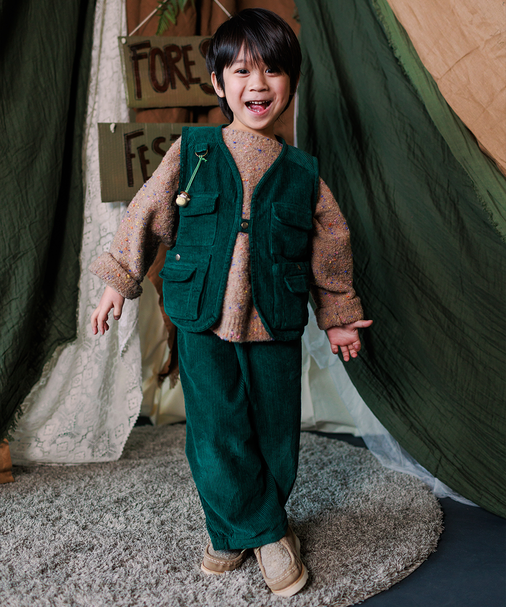 Cord Pants - Emerald  - Organic Cotton