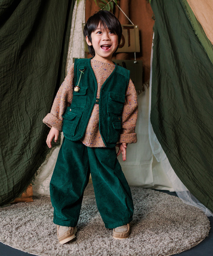 Cord Pants - Emerald  - Organic Cotton