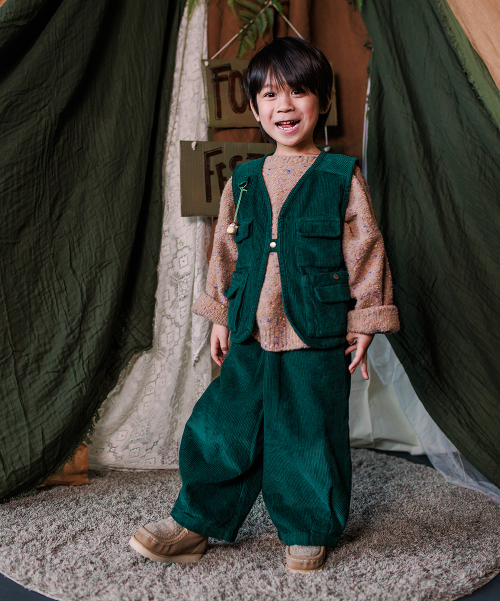 Cord Pants - Emerald  - Organic Cotton