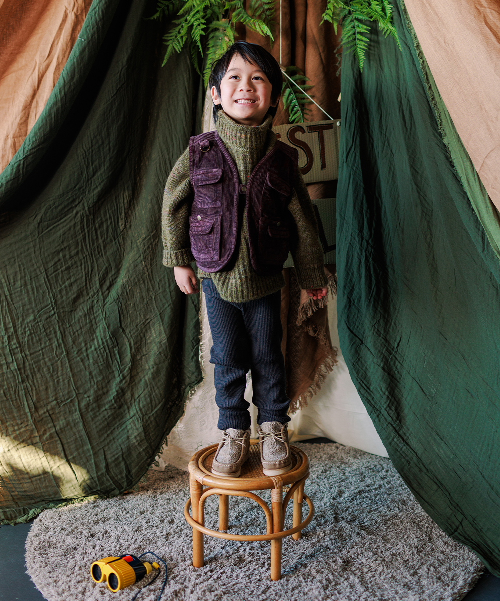 Cord Vest - Raisin  - Organic Cotton