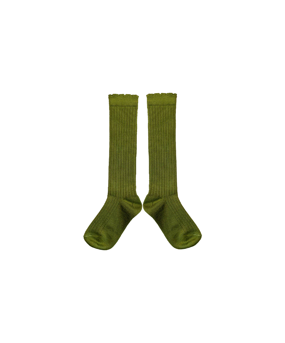 Long Merino Wool Socks - Lichen
