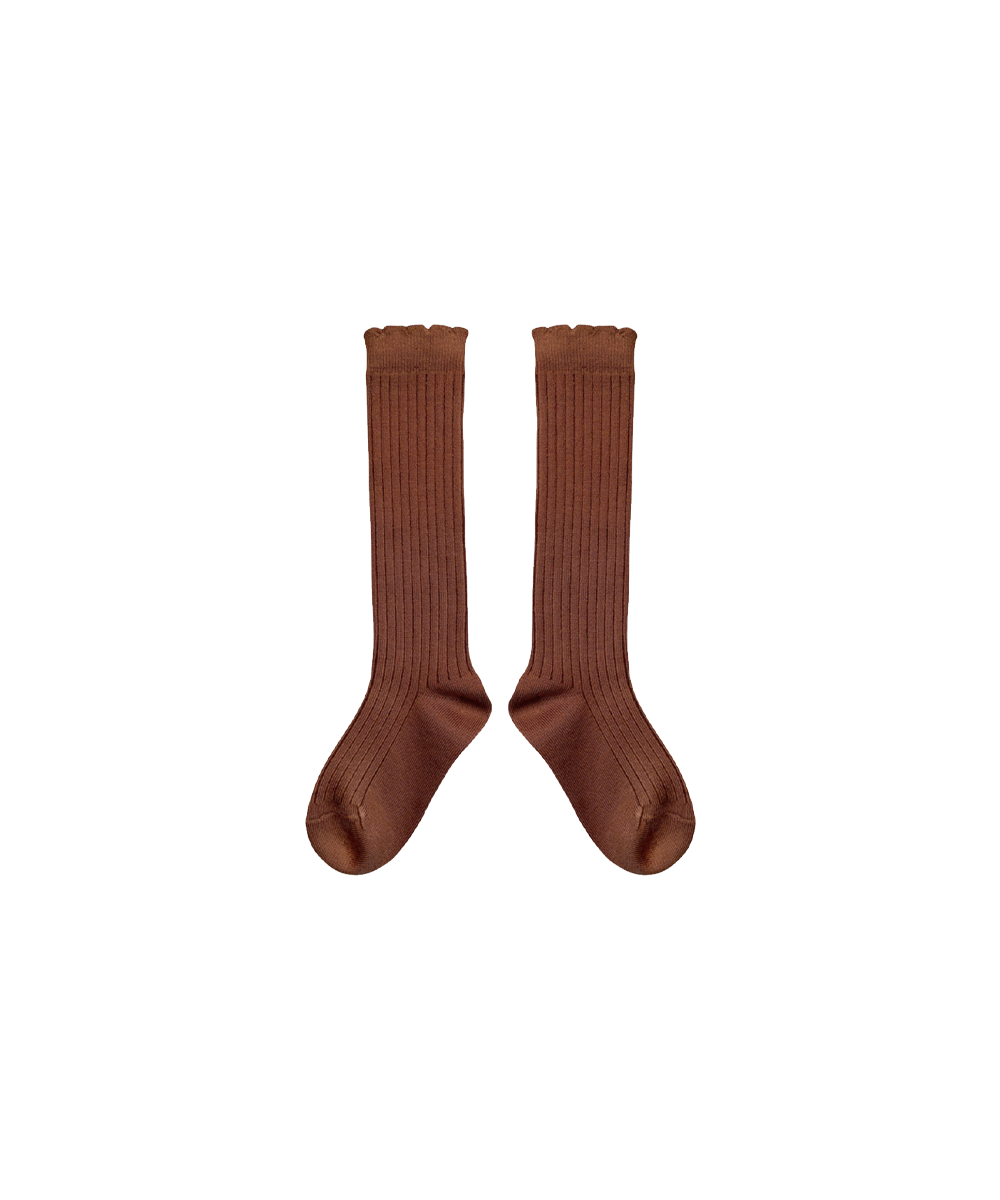 Long Merino Wool Socks - Sandalwood