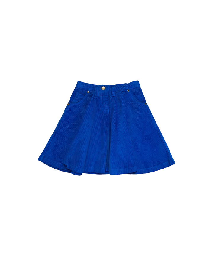 Cord Skirt - Electric Blue  - Organic Cotton