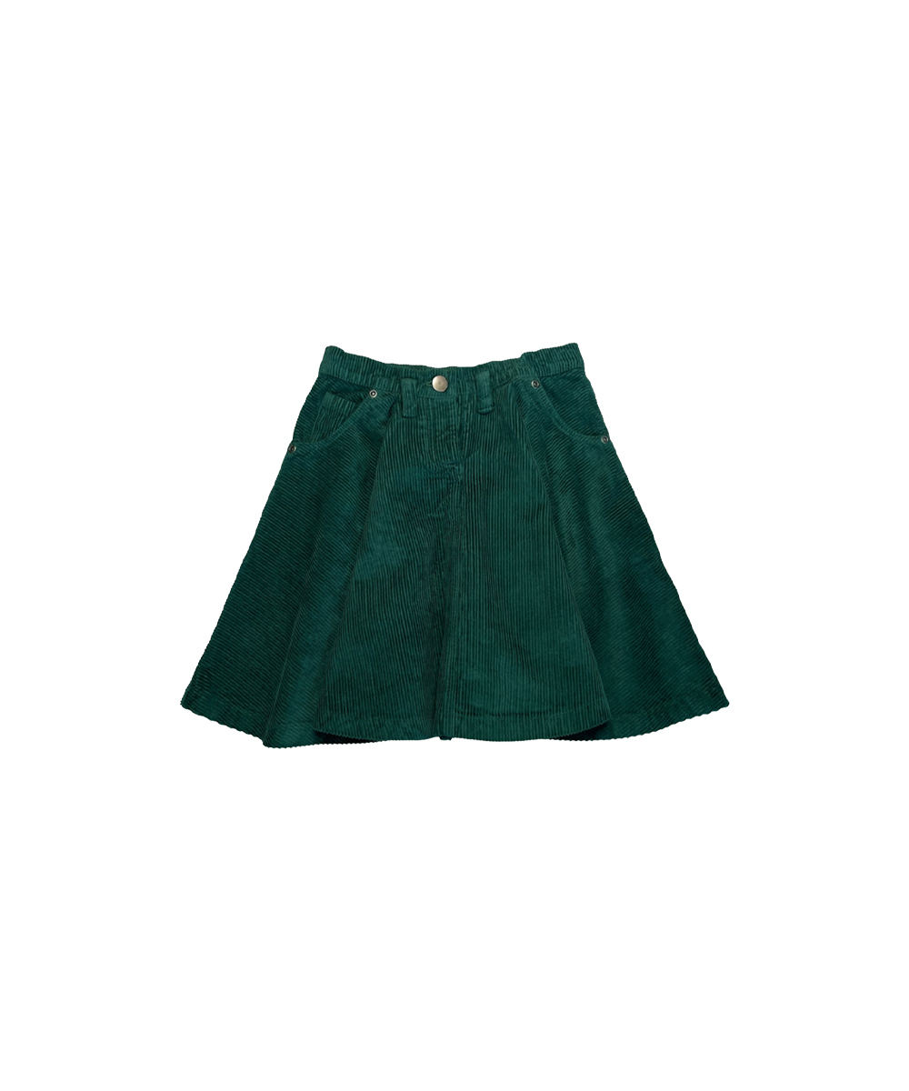Cord Skirt - Emerald