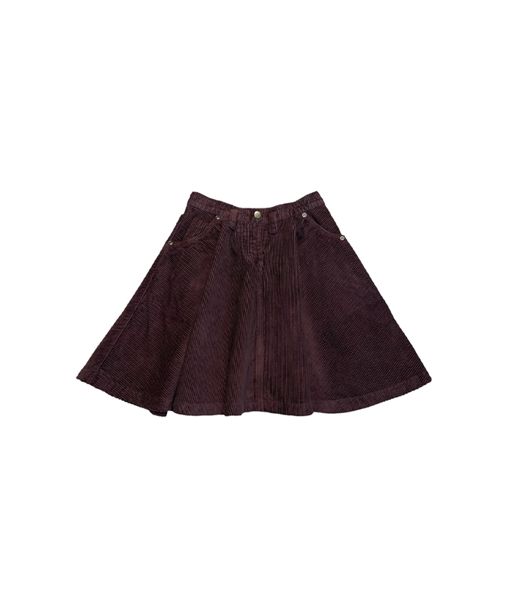 Cord Skirt - Raisin  - Organic Cotton