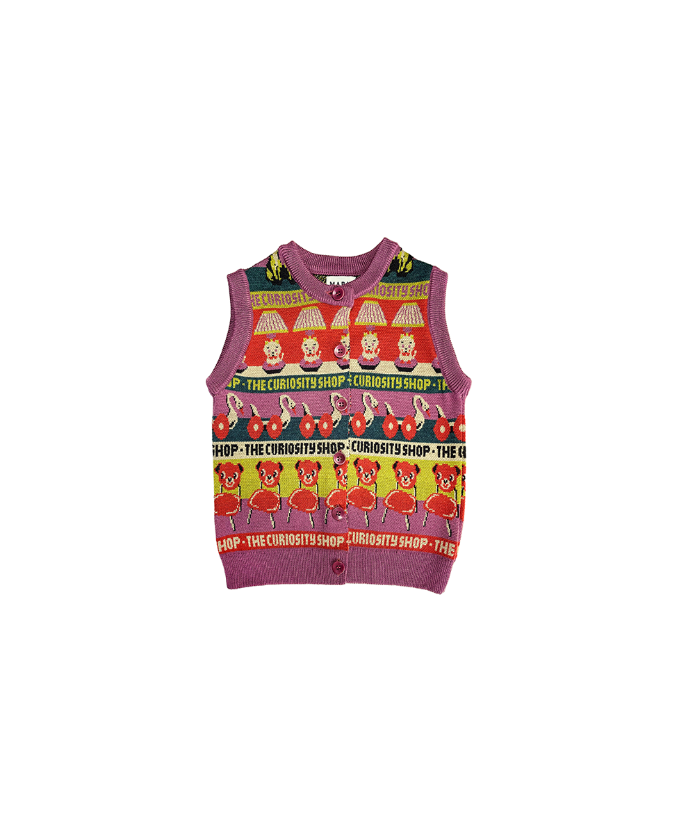 Curiosities Vest - Damson Multi