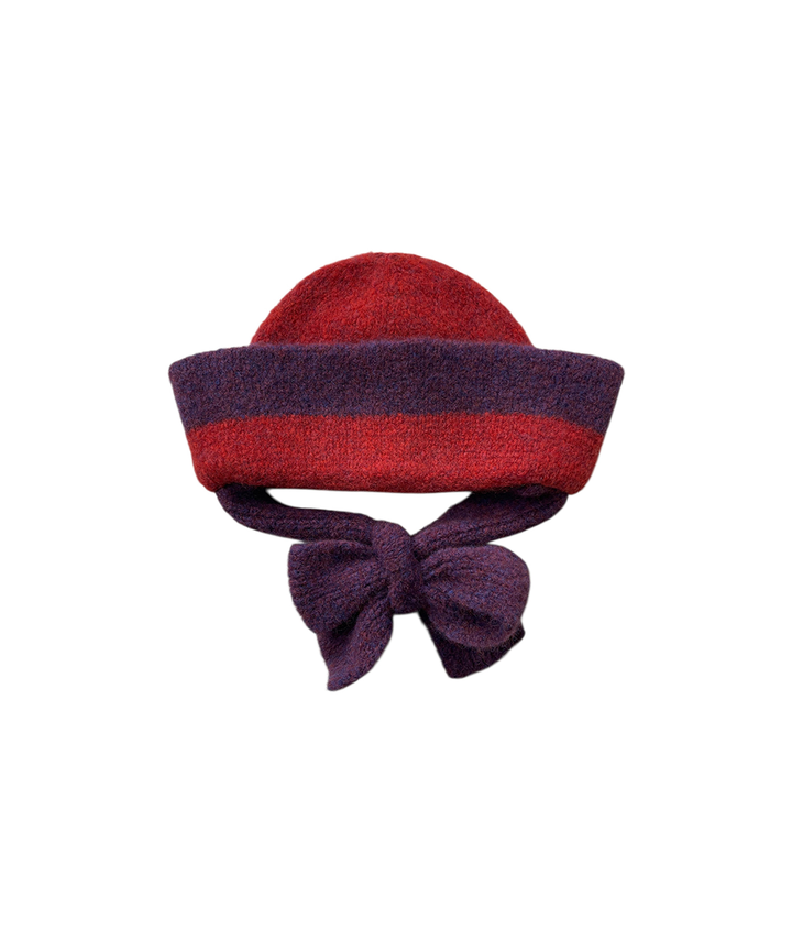 Teddy Sailor Hat - Cranberry/Blackberry