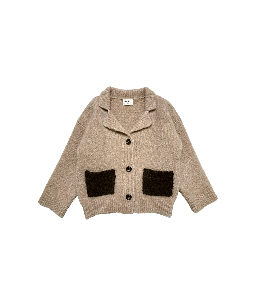 Teddy Cardigan - Cappucino/Espresso