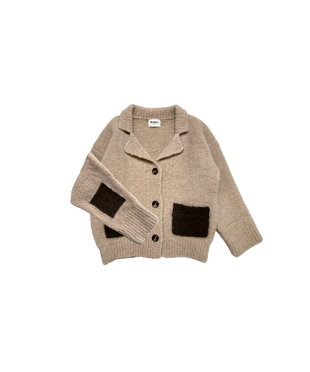 Teddy Cardigan - Cappucino/Espresso