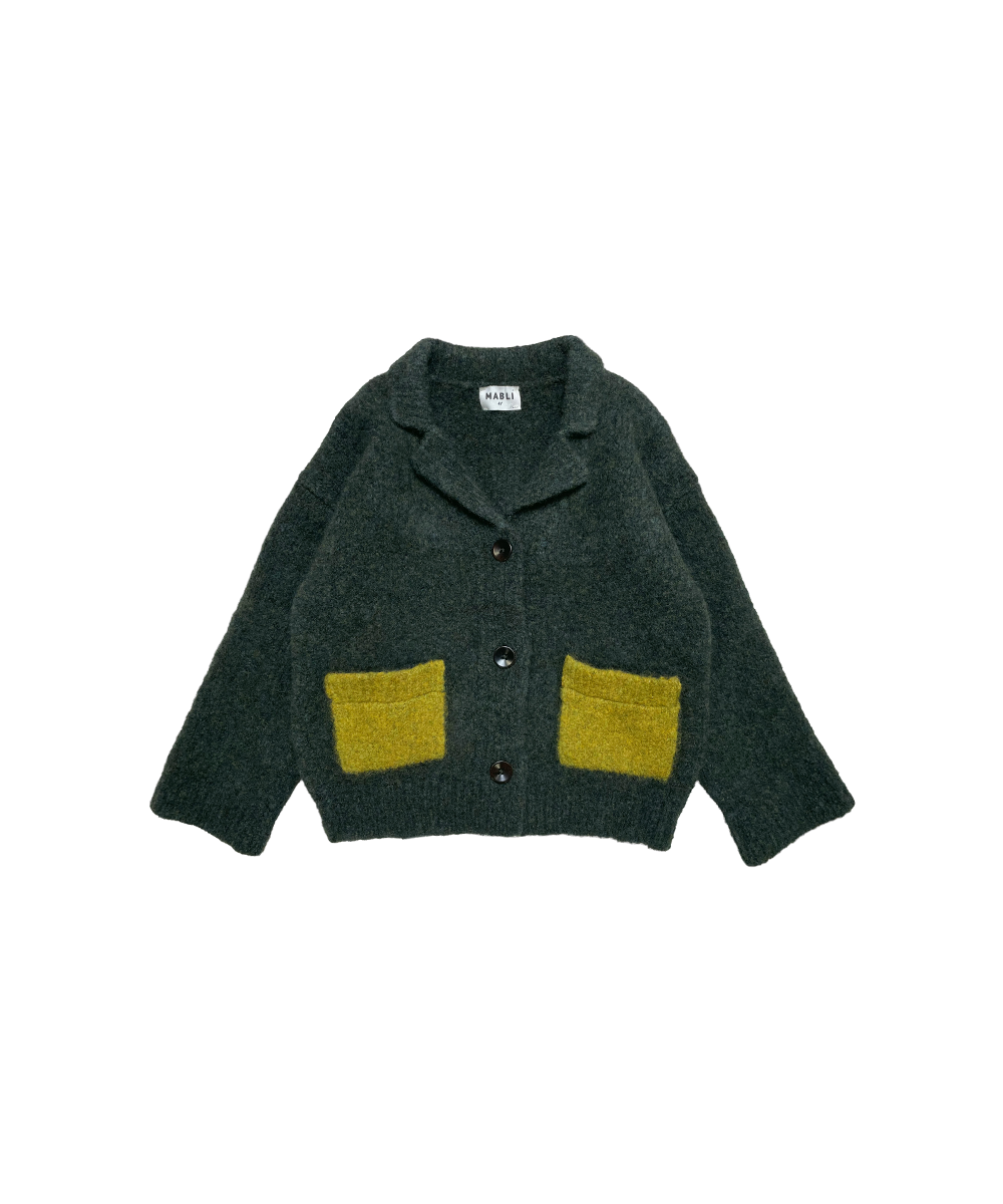 Teddy Cardigan - Spruce/Golden