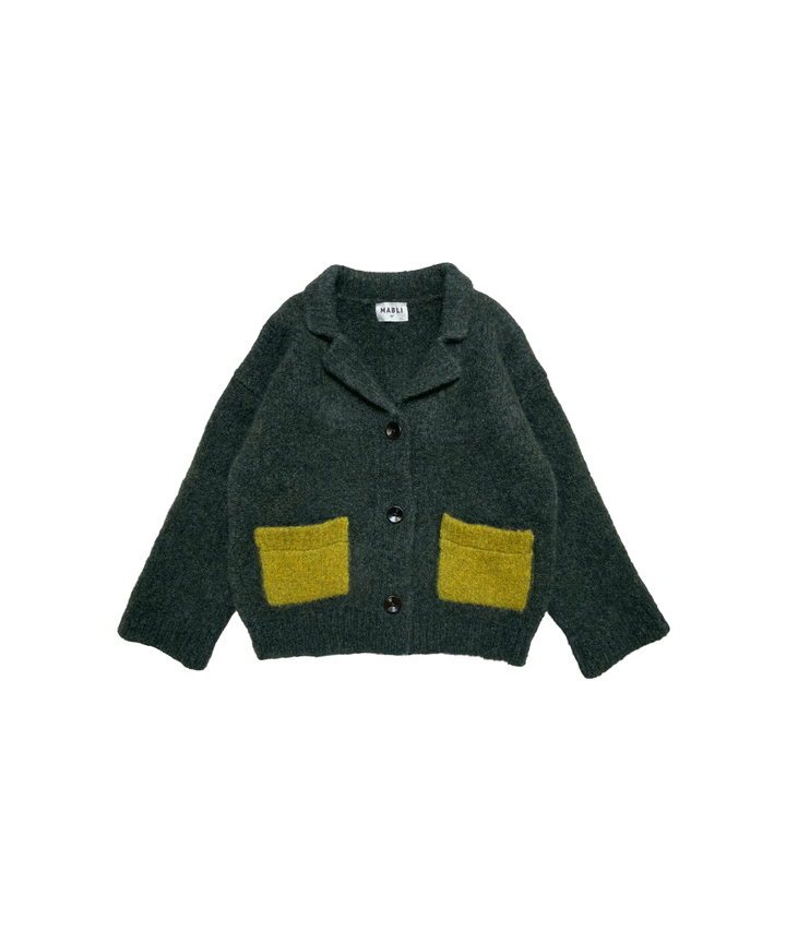 Teddy Cardigan - Spruce/Golden