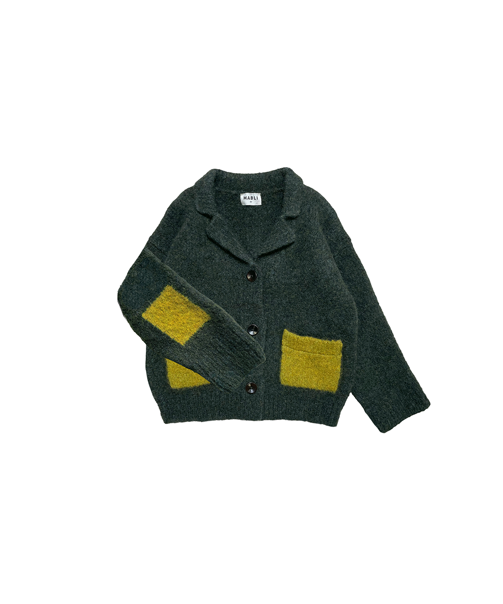 Teddy Cardigan - Spruce/Golden