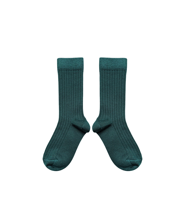 Short Merino Wool Socks - Pine Melange