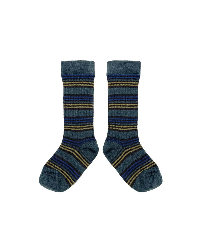 Merino Stripe Socks - Pine Stripe