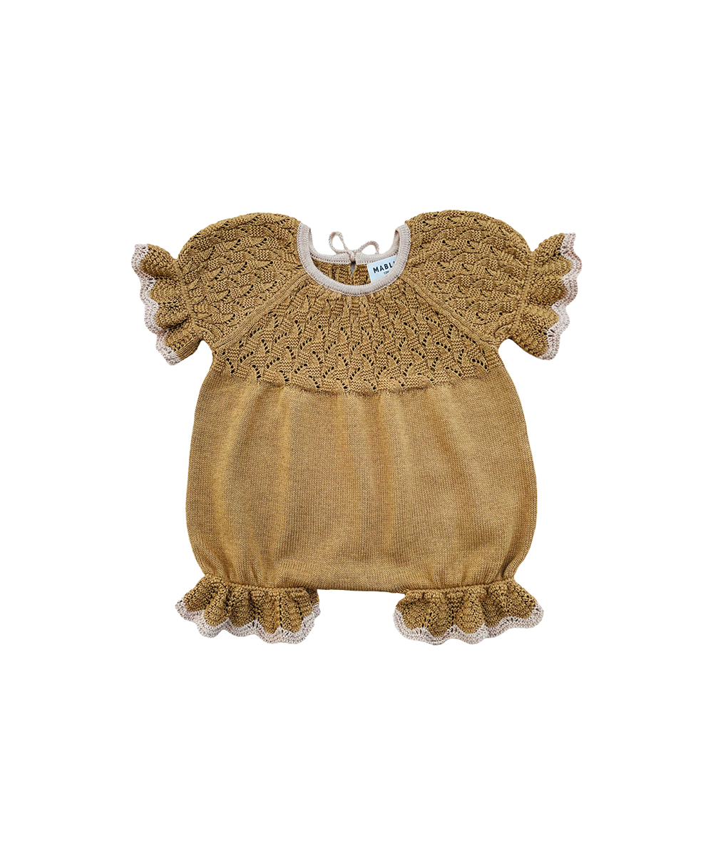 mabli AWENA ROMPER 12m MABLI】AWENA ROMPER - OATMILK | yonka