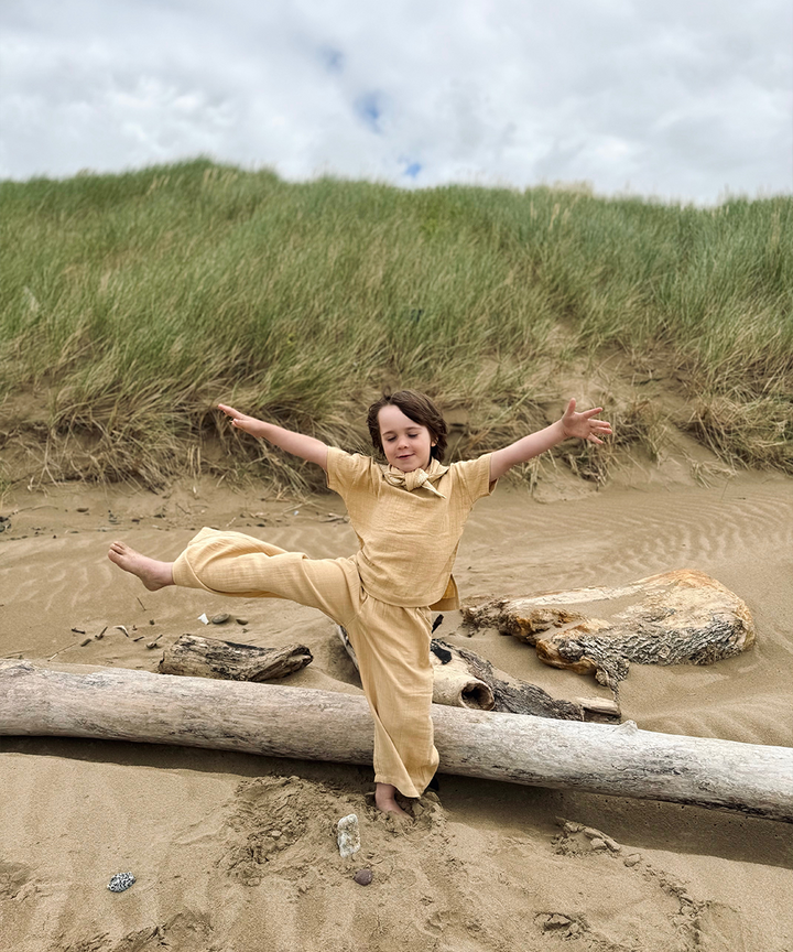 Crinkle Pants - Sandstone