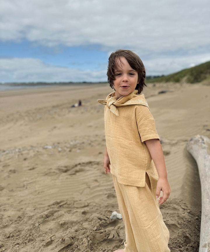 Crinkle Pants - Sandstone