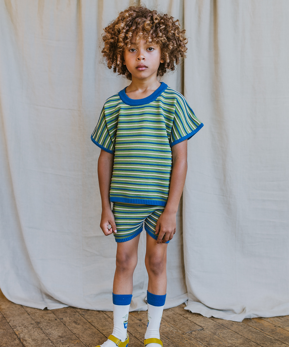 Deck Shorts - Clover Stripe