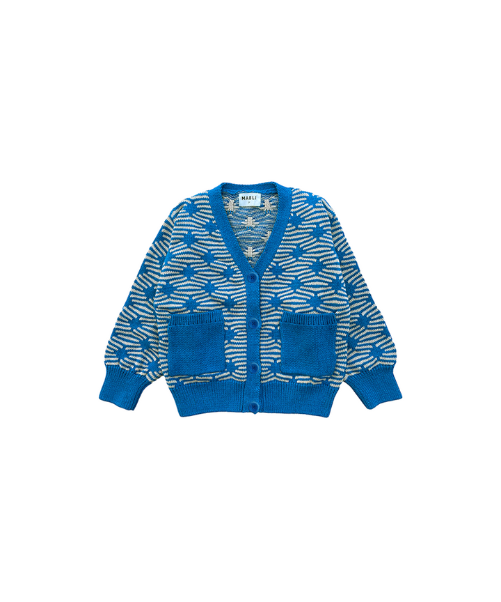 Diamond Cardigan - Cerulean Blue