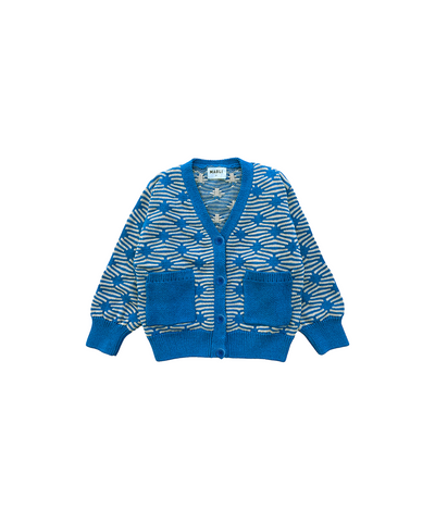 Diamond Cardigan - Cerulean Blue