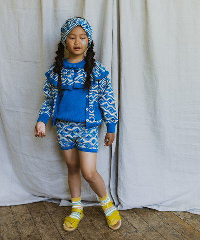 Diamond Cardigan - Cerulean Blue