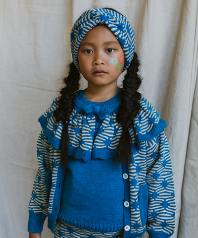 Diamond Cardigan - Cerulean Blue