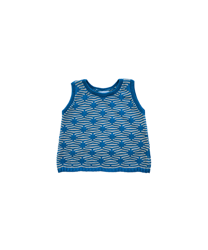 Diamond Vest - Cerulean Blue