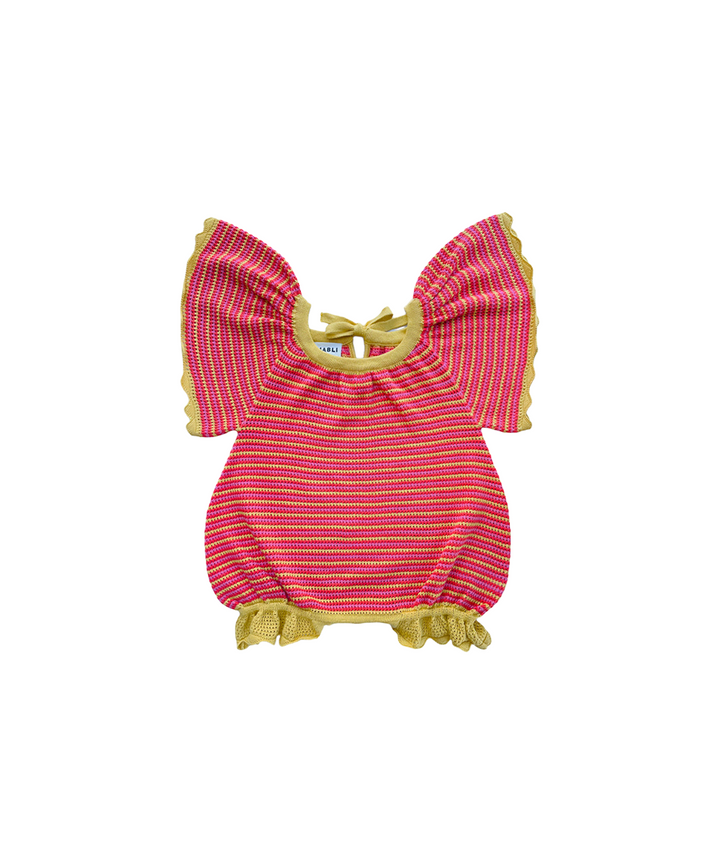 Flutter Romper - Pomegranate