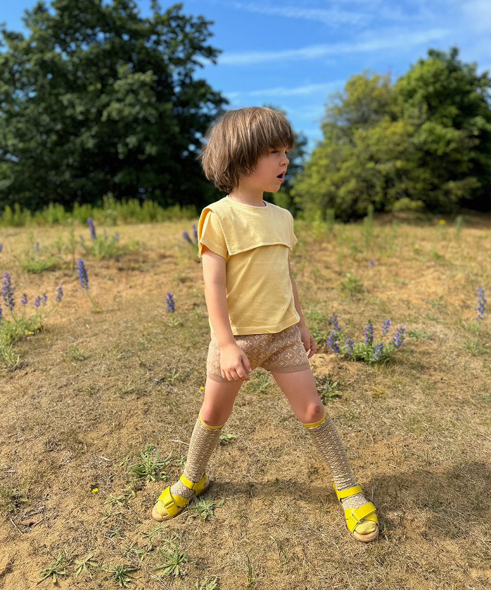 Petal Long Socks - Portobello
