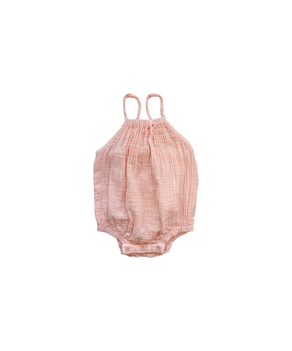Crinkle Romper - Peachy