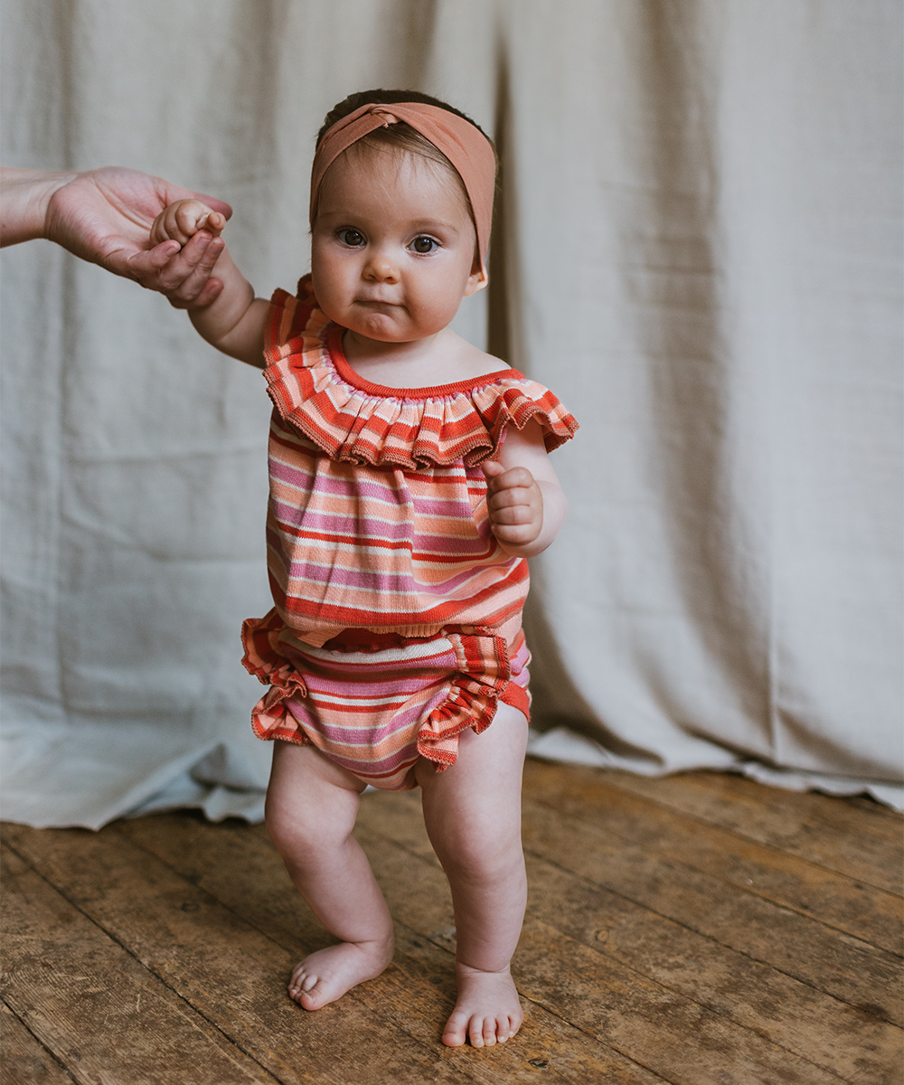 Nerys Vest - Rose Garden Stripe