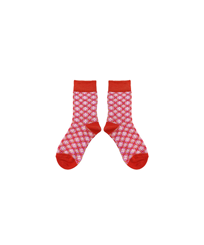 Petal Short Socks - Rose