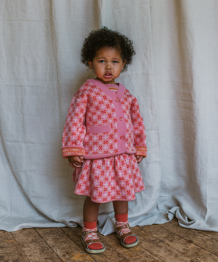 Petal Baby Skirt With Bloomers - Rose