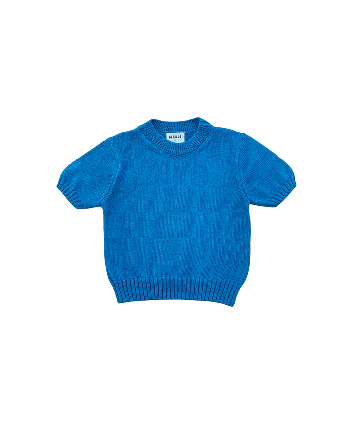 Sail Tee - Cerulean Blue  - Organic Cotton &amp; Cashmere