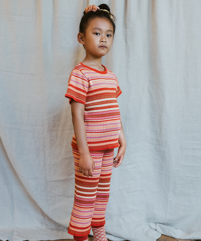 Solva Tee - Rose Garden Stripe