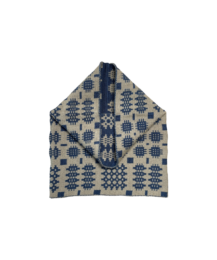 Carthen Merino Tube Scarf  - Denim / Wheat