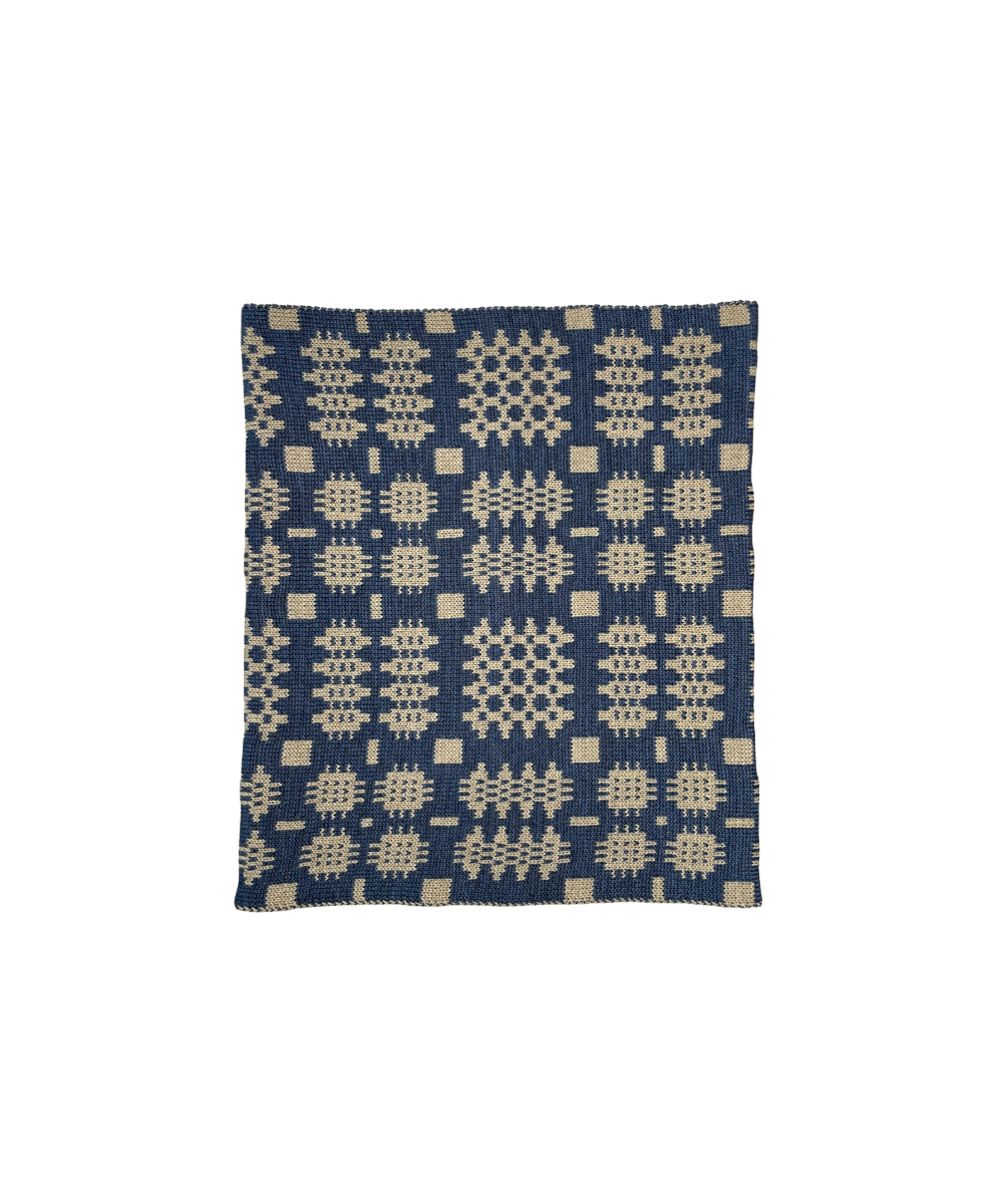 Carthen Merino Tube Scarf  - Denim / Wheat
