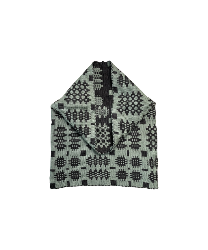 Carthen Merino Tube Scarf  - Duck Egg / Umber