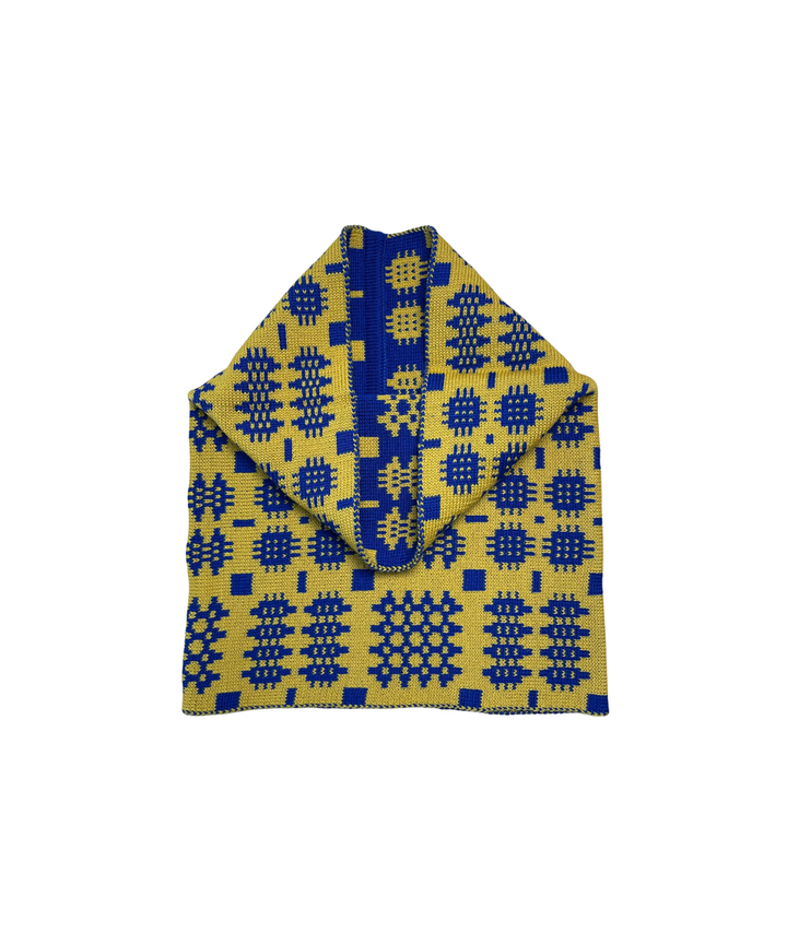 Carthen Merino Tube Scarf  - Sapphire / Gold