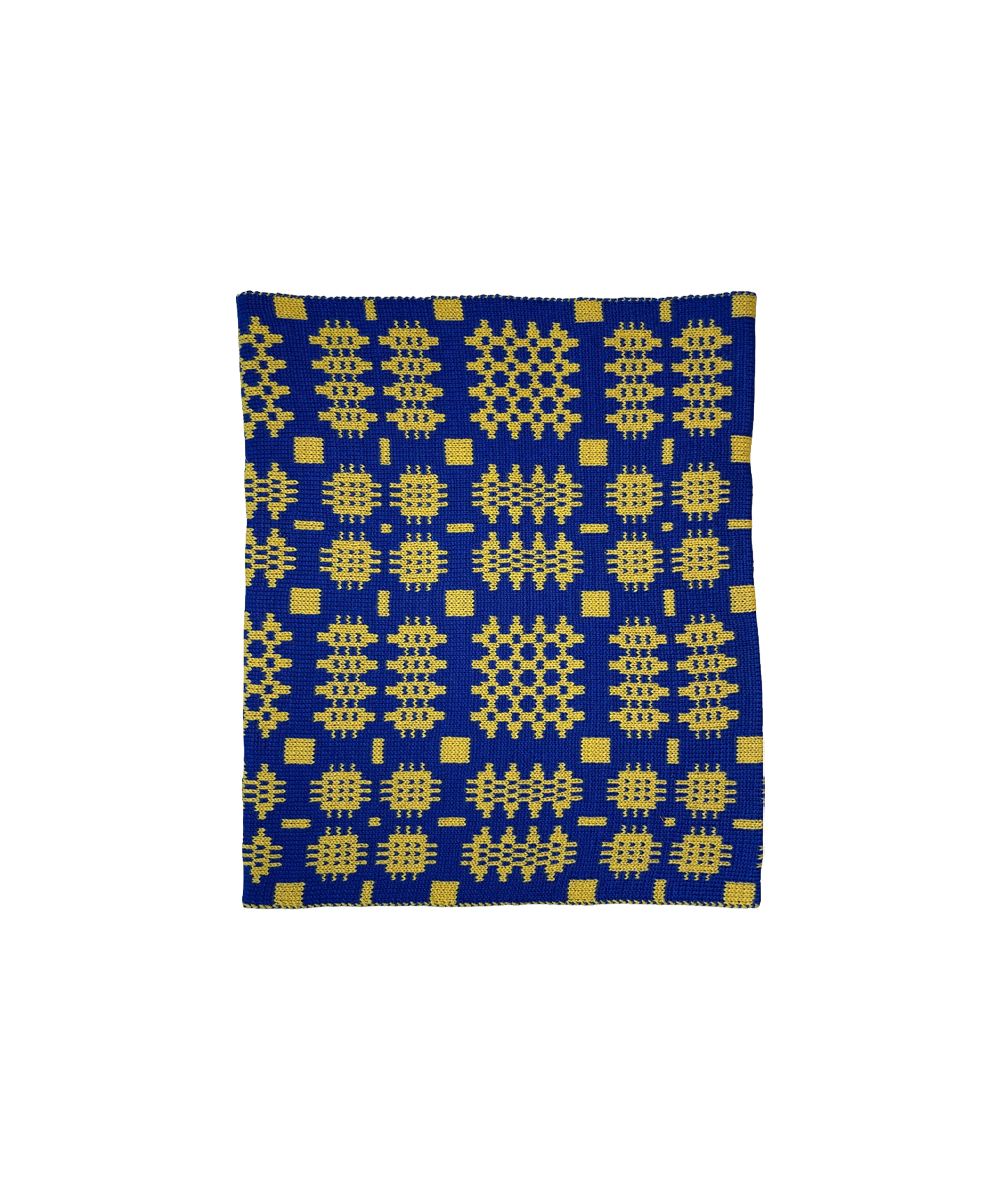 Carthen Merino Tube Scarf  - Sapphire / Gold