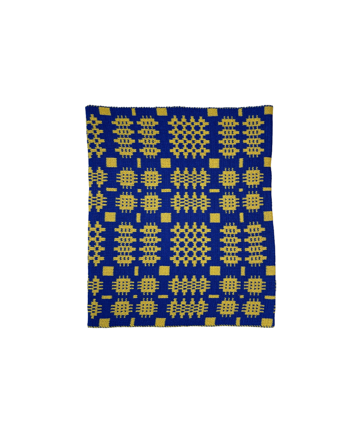 Carthen Merino Tube Scarf  - Sapphire / Gold