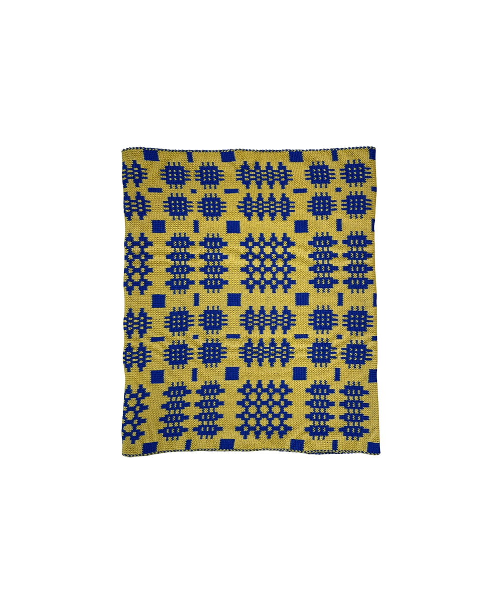 Carthen Merino Tube Scarf  - Sapphire / Gold