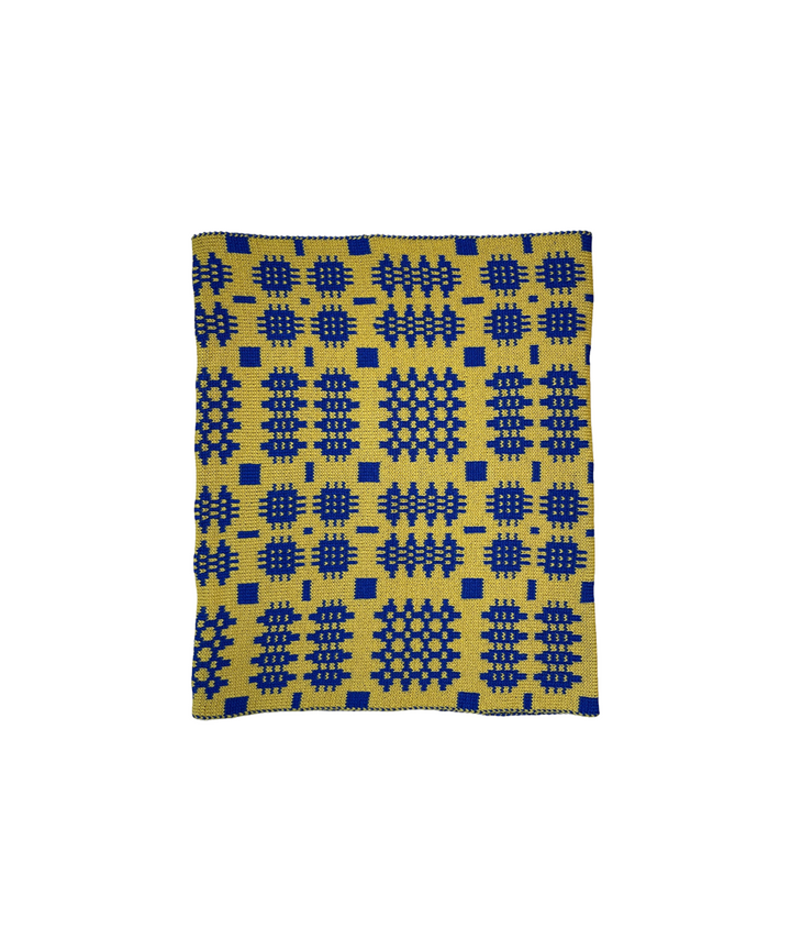 Carthen Merino Tube Scarf  - Sapphire / Gold