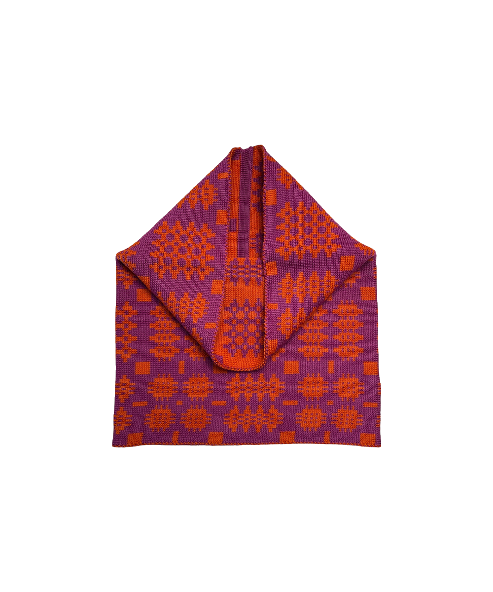 Carthen Tube Scarf  - Violet / Pumpkin