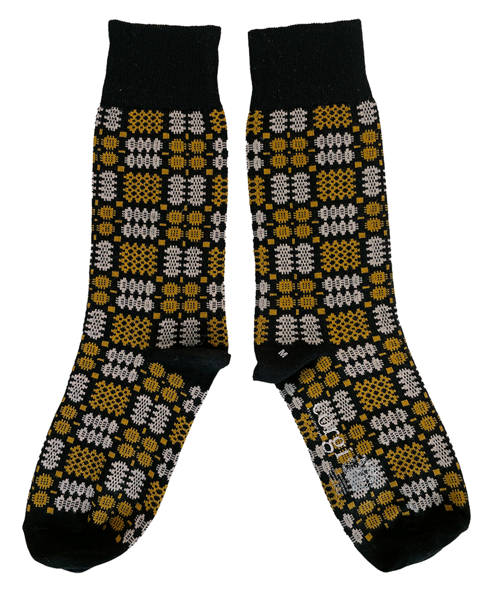 Carthen Socks - Soot / Gold